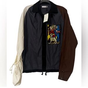 NWT Rare JW Anderson Stained Glass Medieval Collared Volume Top